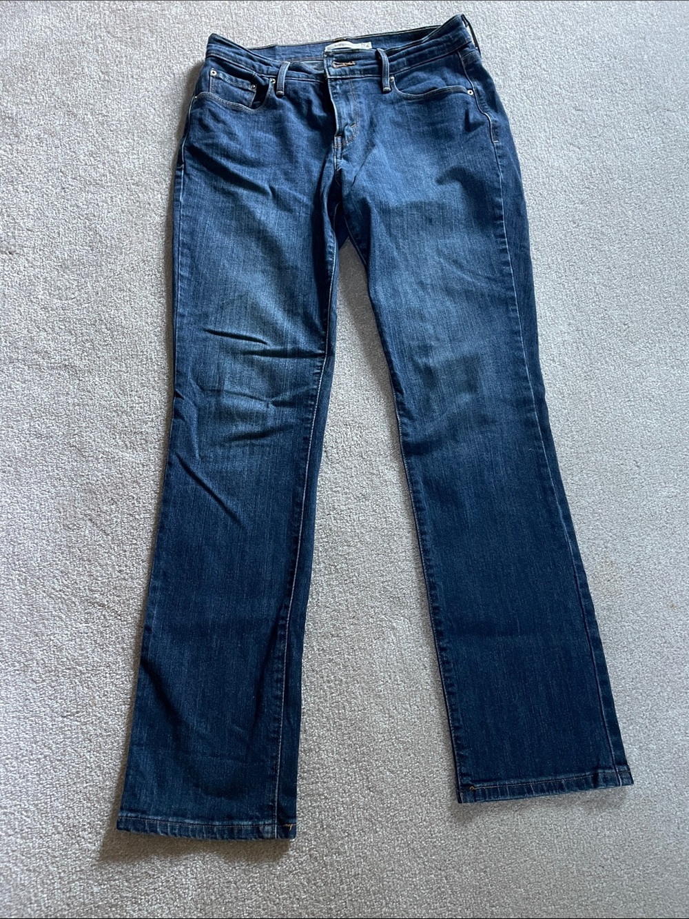 Dark Wash Straight Leg Jeans